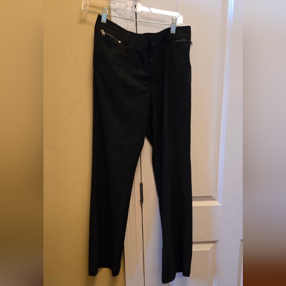 Old Navy Women's Gray Trousers With Blue Plaid Timeless Style Office Wear 4